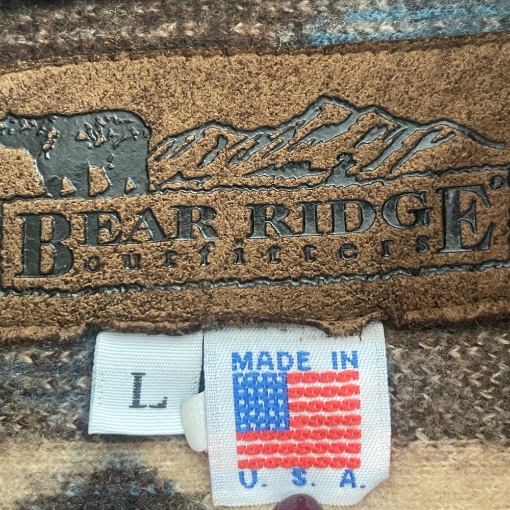 Bear Ridge Outfitters Vintage Duster Blanket Vest Jacket USA Aztec Western 90s L - Picture 7 of 14